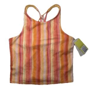 All In Motion Cropped Tight Fit Kids Girls Size XL (14) With Build In Bra Tank